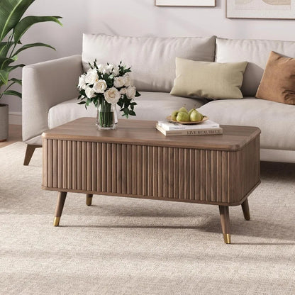 Lift Top Coffee Table with Storage, Mid Century Modern