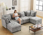 133' U-Shaped Modern Sofa Oversized L-Shaped Sectional