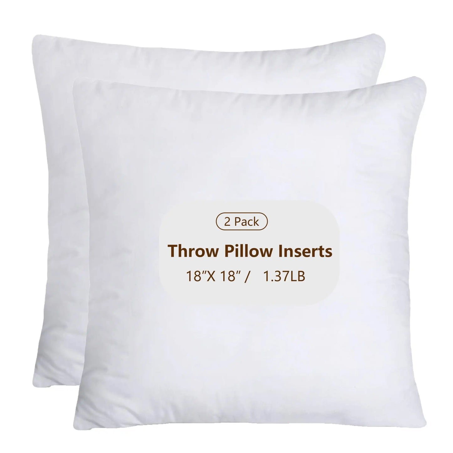 Throw Pillows Insert (Pack of 2, White)
