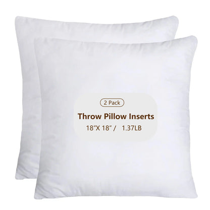 Throw Pillows Insert (Pack of 2, White)