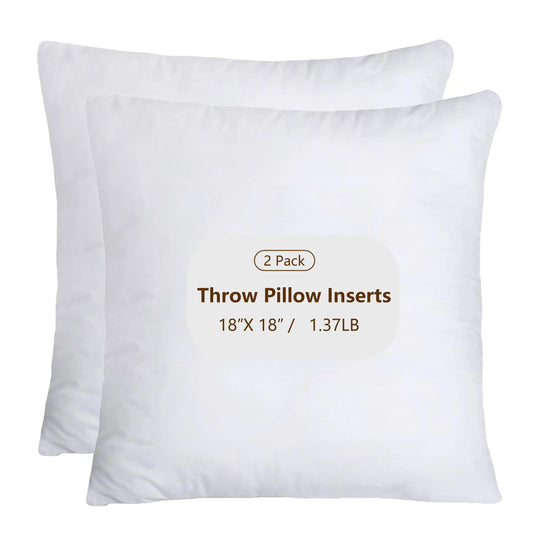 Throw Pillows Insert (Pack of 2, White)