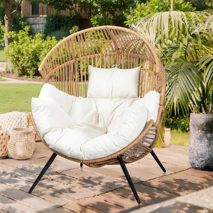 Outdoor Wicker Egg Lounge Chair for Outdoor