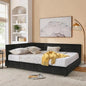 Queen Size Upholstered Corner Daybed, Modern L-Shaped