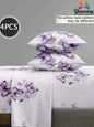4-Piece Floral Microfiber Bedding Set