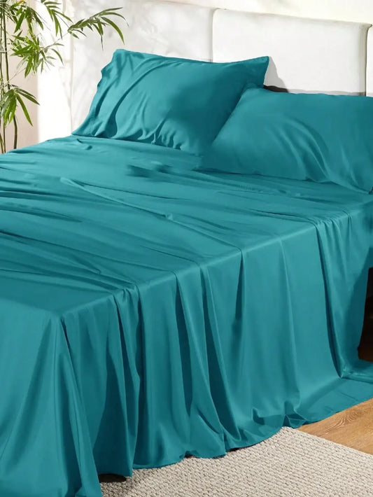 Cool Satin Bed Sheet Set 3/4 Piece