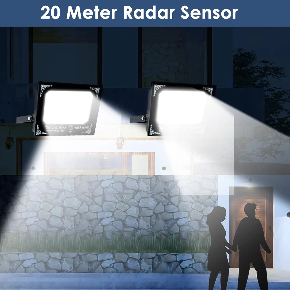 500W Led Solar Light High Bright 2 Head Flood Light