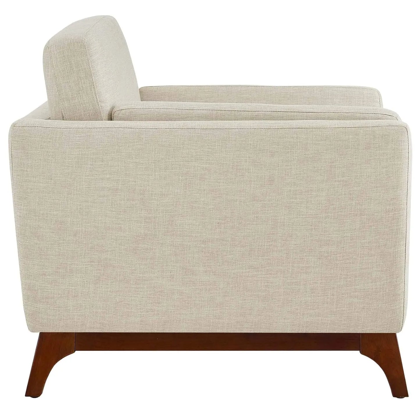 Mid-Century Upholstered Fabric Accent Arm Chair