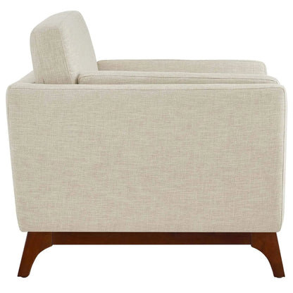 Mid-Century Upholstered Fabric Accent Arm Chair
