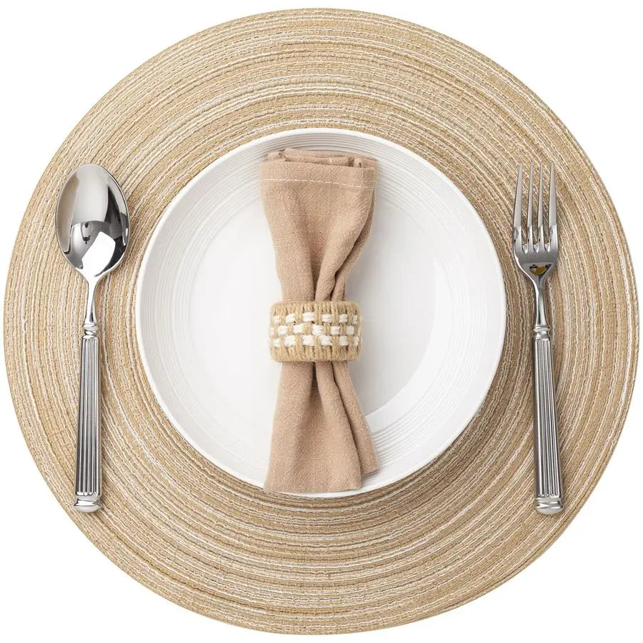 Placemats Set of 12 Woven, Braided Table Mats