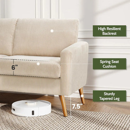 68"  Mid Century Modern Love Seat Couche