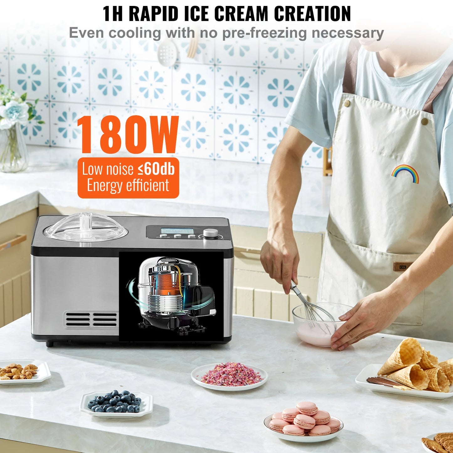 Automatic Ice Cream Maker with Built-in Compressor 2