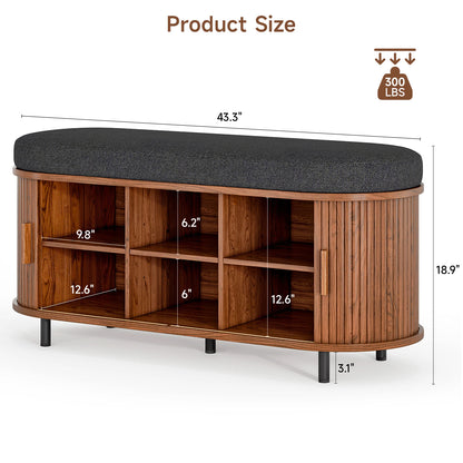 43.3 inch Shoe Storage Bench, 3 Tier