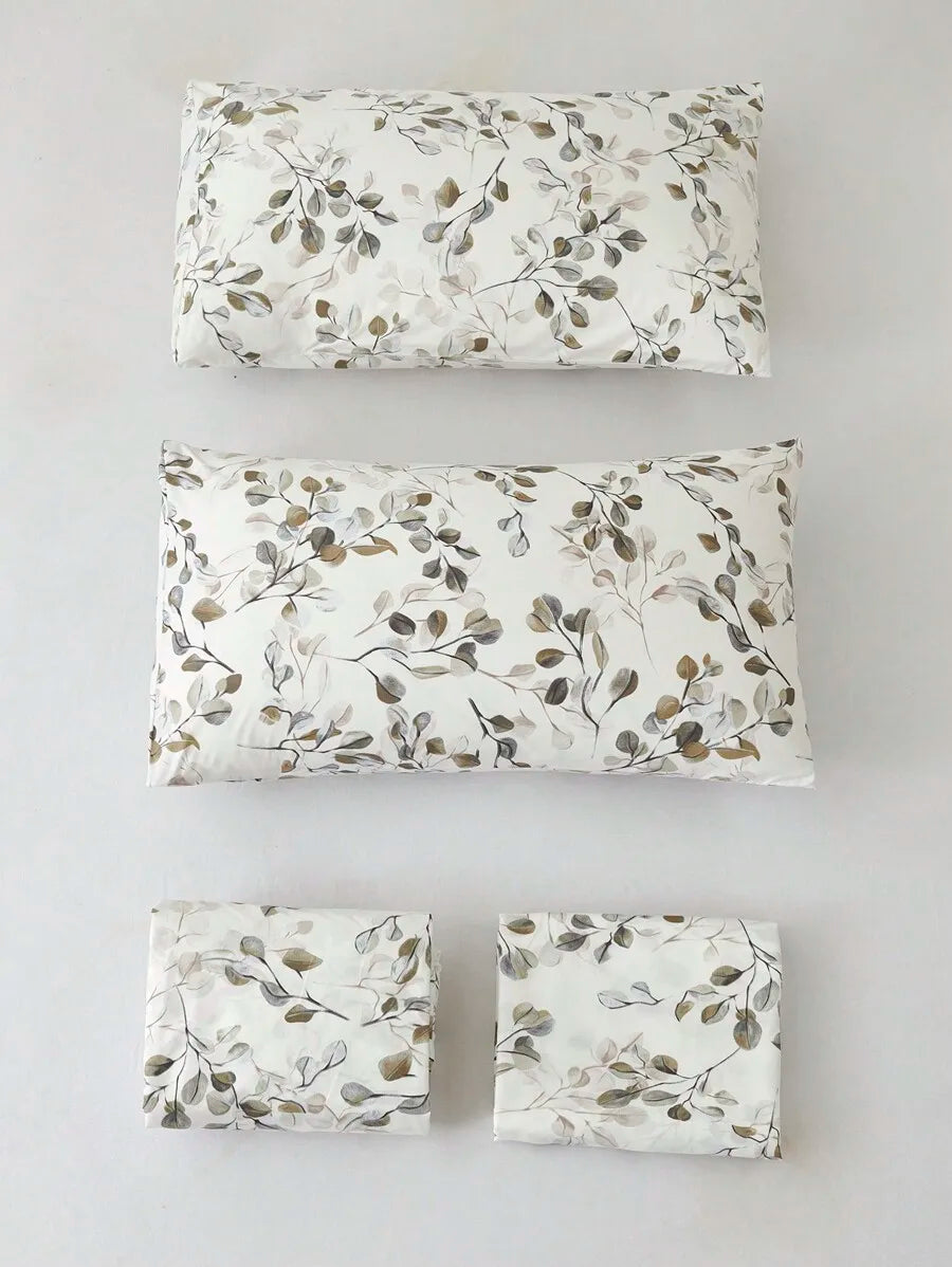 4-Piece Floral Microfiber Bedding Set
