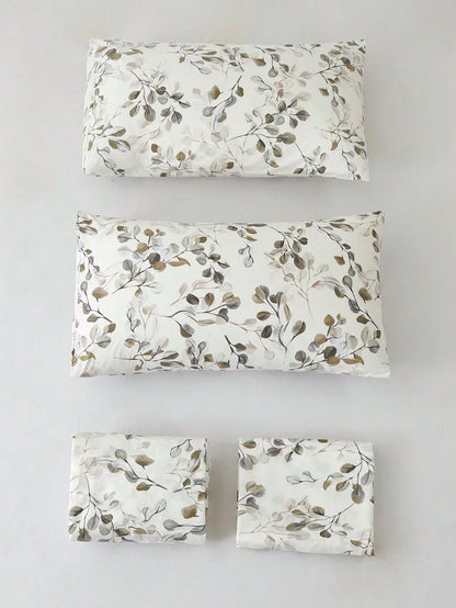 4-Piece Floral Microfiber Bedding Set
