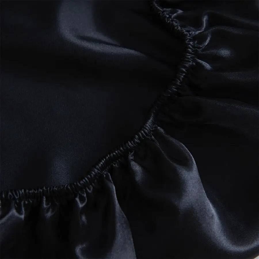 Silky Cooling Solid Fitted Sheet Set