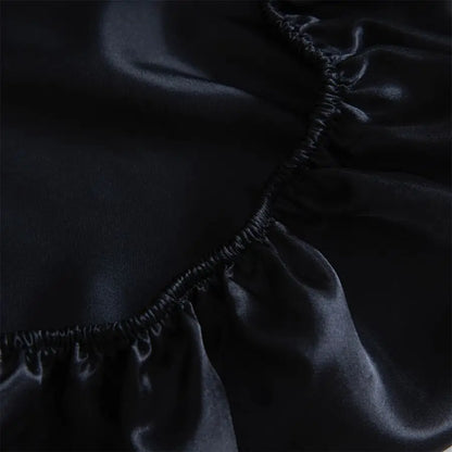 Silky Cooling Solid Fitted Sheet Set