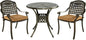 3 Piece Outdoor Patio Set, Cast Aluminum