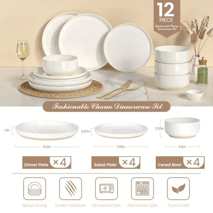 Dinnerware Sets for 4, 12 Pieces