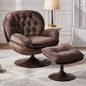 Velvet Swivel Armchair Set with Ottoman, Accent Chair