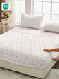 Pink Floral Print Fitted Sheet