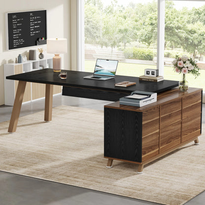 Tribesigns 78.7-Inch Executive Office Desk, L-Shaped Desk