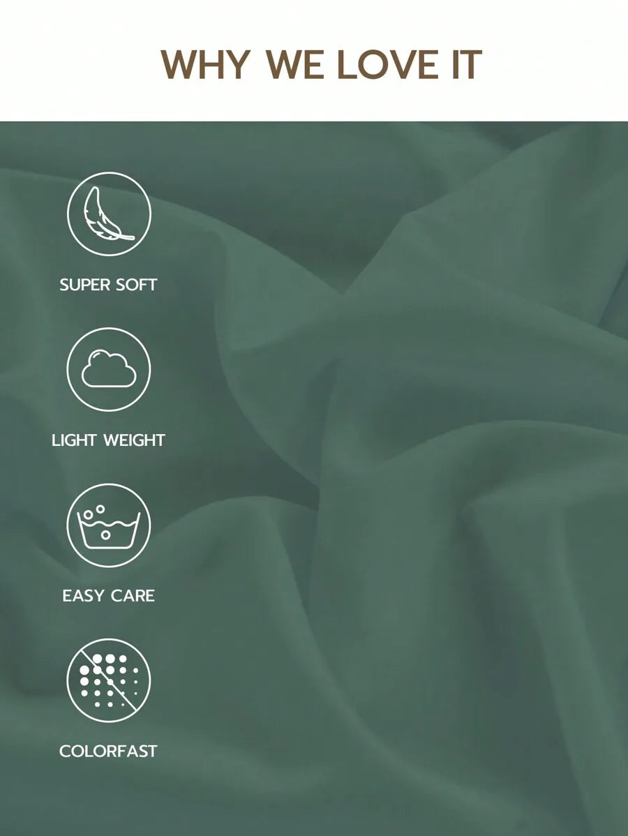 1PC Solid Color Fitted Sheet