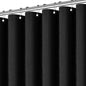 Black Waffle Shower Curtain 256GSM Heavy Duty Fabric Bathroom Curtain with 12 Hooks, 72x72