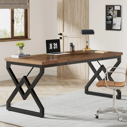 Tribesigns 63" Large Industrial Executive Desk