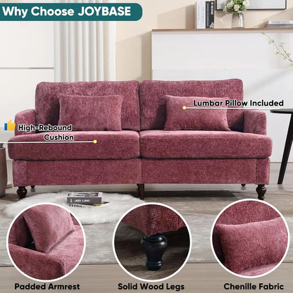 70 inch Loveseat Sofa, with Wood Legs