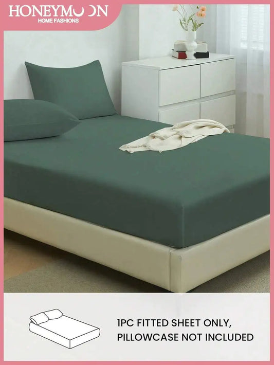 1PC Solid Color Fitted Sheet