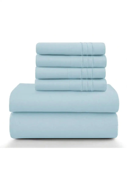 6-Piece Embroidered Bed Sheet Set