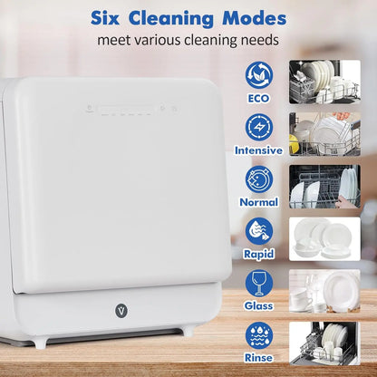 120V/900W Portable Dishwasher, Countertop