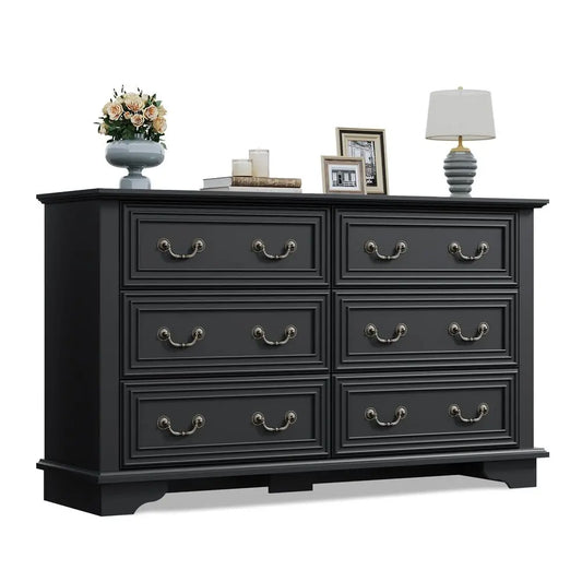 Farmhouse Dresser for Bedroom, 51.97 Wide Wood Dresser