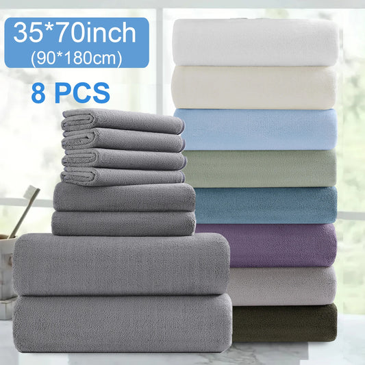 8pcs Oversized Bath Towels Set