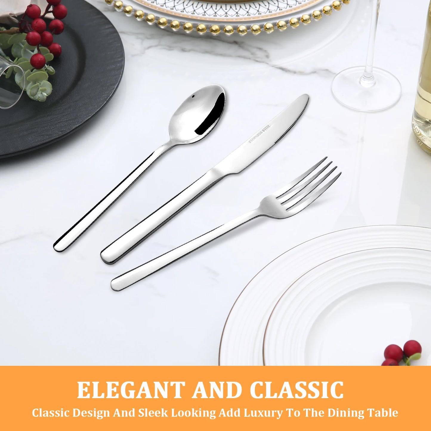 24Pcs Flatware Set for 6