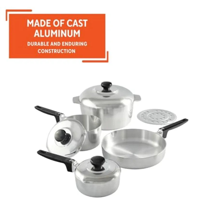 8-Piece Cast Aluminum Cookware Set