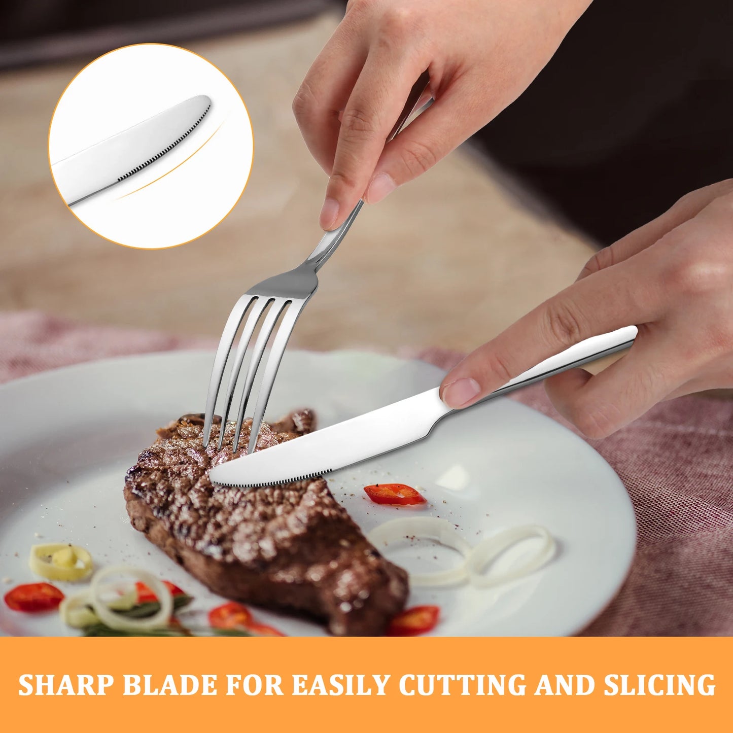 24Pcs Flatware Set for 6