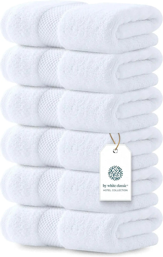 Soft White Turkish Cotton Hand Towels
