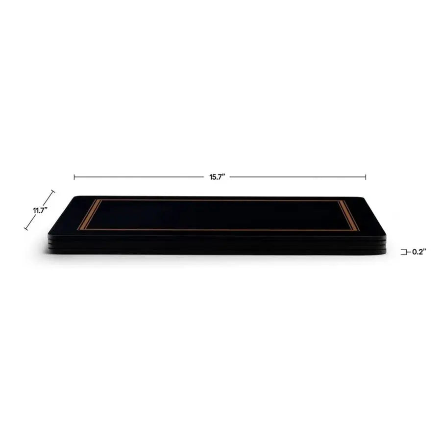 Classic Black Collection Placemats Set of 4