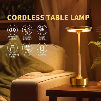 LED  Lamp, USB Touch Dimming Metal Recharge Night Light