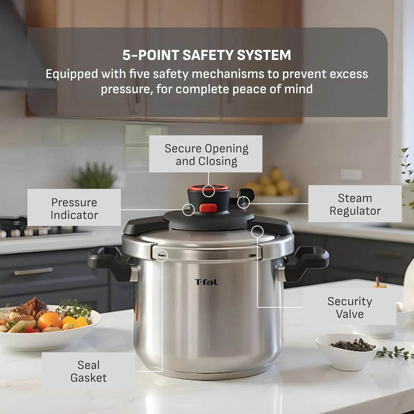 6.3 Quart Stainless Steel Pressure Cooker