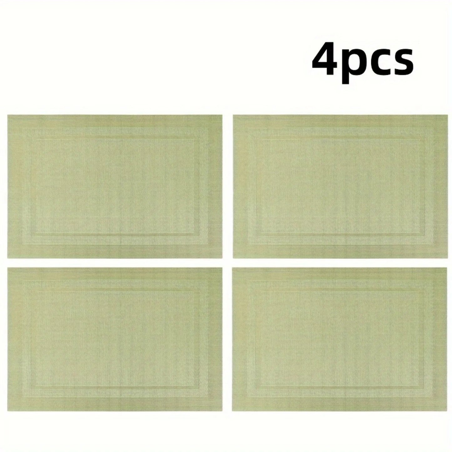 2/4pcs Green Placemat, Kitchen Table Mats