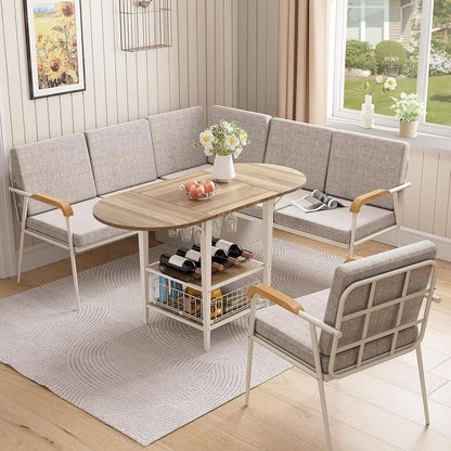 Corner Dining Set Folding Table 3pc, Customized