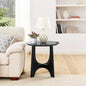 25" Round Wooden End Table, Side Table & Nightstand