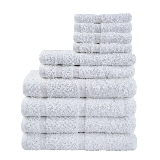10 Piece Towel Set, White