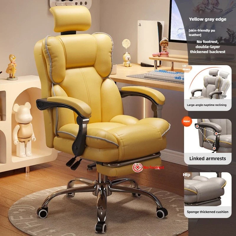 Home comfort e-sports chair sedentary study computer chair office sofa seat live streaming host live stream swivel chair
