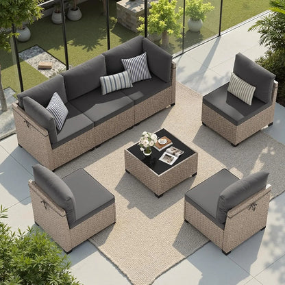 7-Piece Patio Furniture Set, Outdoor Sectional