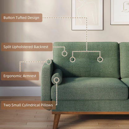 65" Mid Century Modern Couch Sofa Loveseat