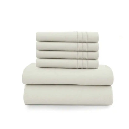 6-Piece Embroidered Bed Sheet Set