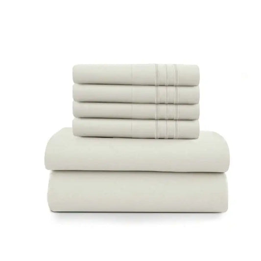 6-Piece Embroidered Bed Sheet Set